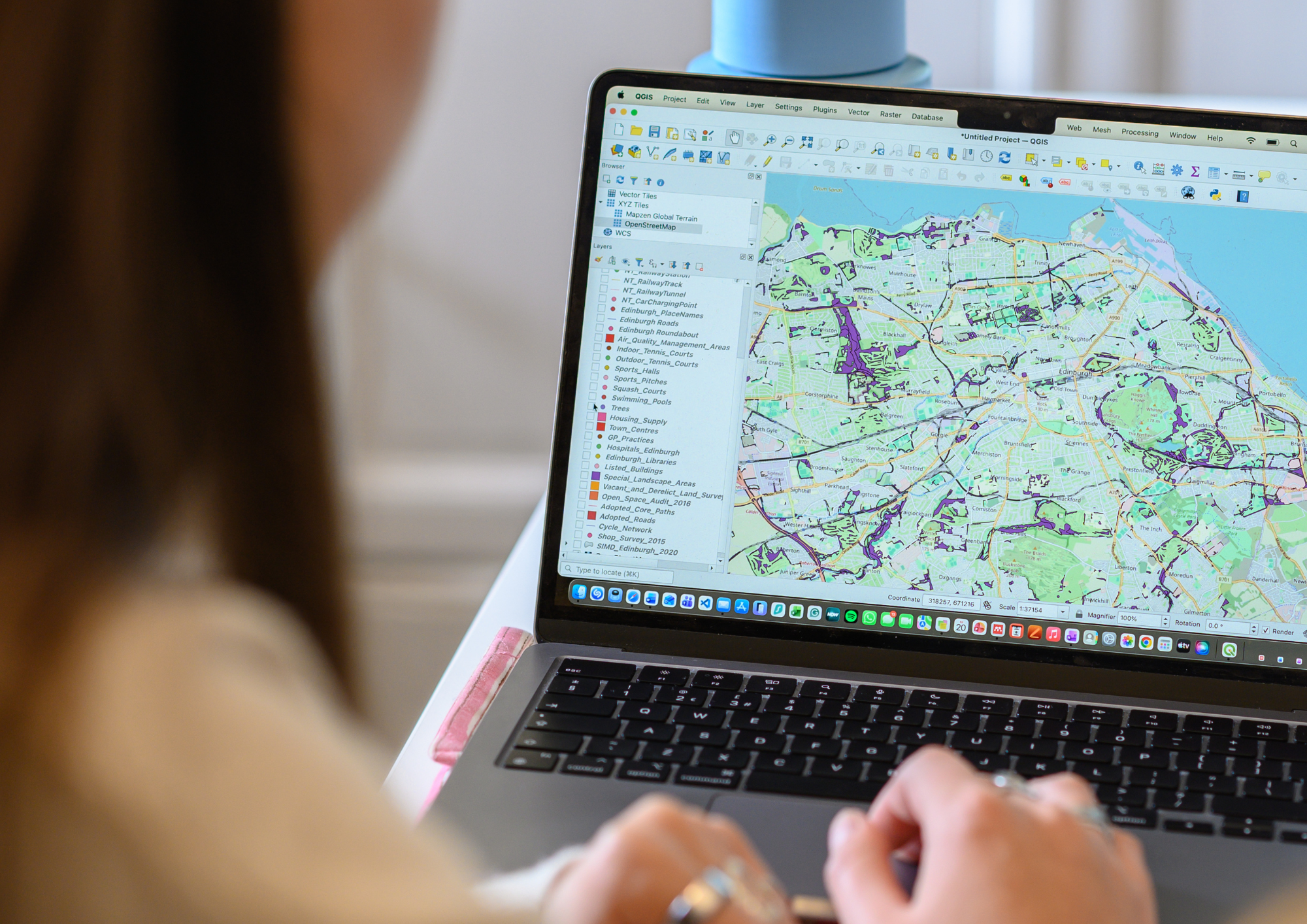 An image showing digital mapping software on a computer screen.