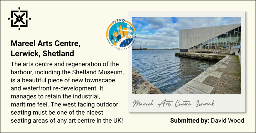 The arts centre and regeneration of the harbour, including the Shetland Museum, is a beautiful piece of new townscape and waterfront re-development. It manages to retain the industrial, maritime feel. The west facing outdoor seating has to be one of the nicest places in the UK to sit!